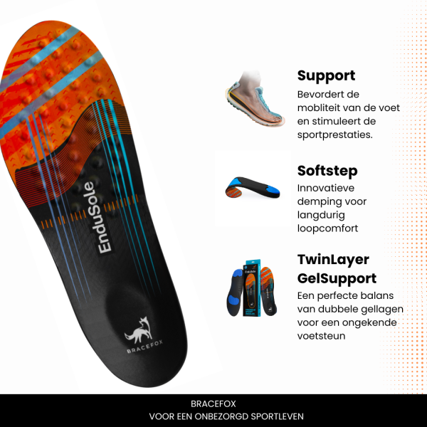 Bracefox® Sport inlegzolen ‘EnduSole’