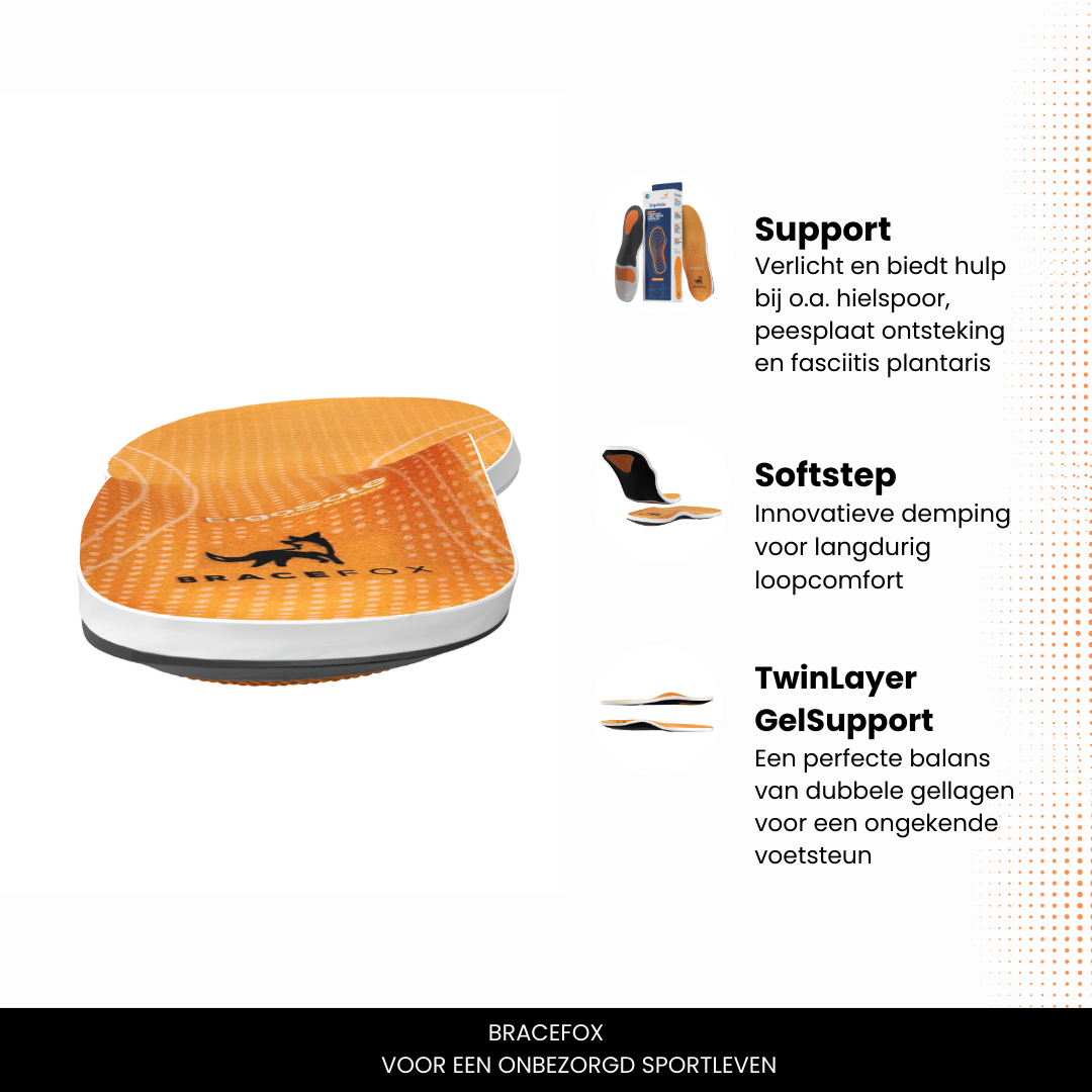 Bracefox® Medical Insoles 'ErgoSole' | 2025 Edition | For Plantar Fasciitis & Heel Pain Relief