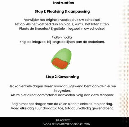 Bracefox® Steunzolen ‘ErgoSole’